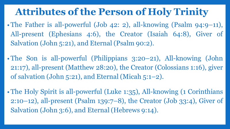 The Holy Trinity - One Holy True Triune God | One In Christ